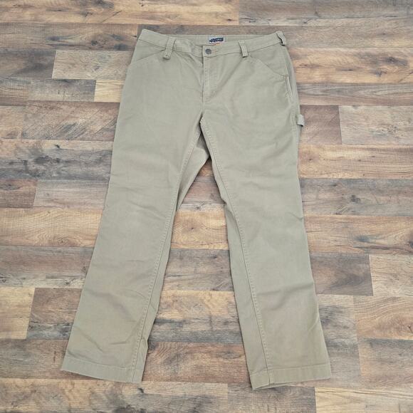 40 GRIT by Duluth Trading Women's Khaki Carpenter Workwear Pants Size 12 SHORT - Picture 2 of 8